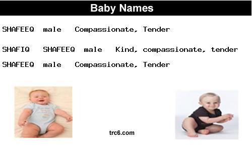 shafeeq baby names